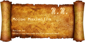 Moise Maximilla névjegykártya